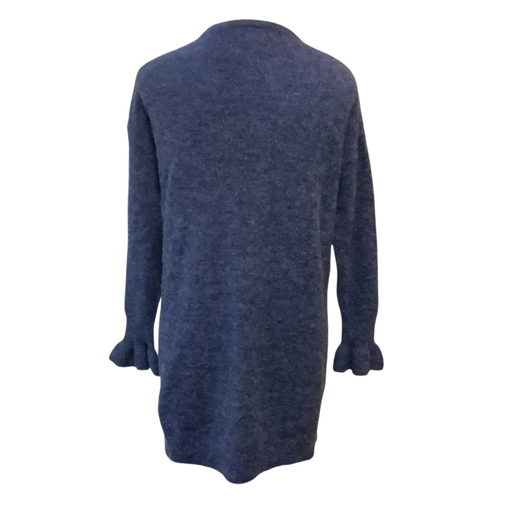 KAFFE HELLEN AYA BLUE WOOL/ MOHAIR BLEND LONG SLEEVE OPEN CARDIGAN/ Size S - Picture 4 of 12
